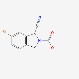 molecular formula C14H15BrN2O2 B12854039 tert-Butyl 6-bromo-1-cyanoisoindoline-2-carboxylate 