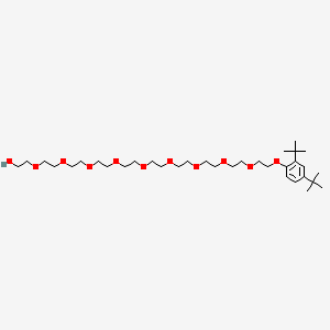 molecular formula C34H62O11 B12854059 3,6,9,12,15,18,21,24,27-Nonaoxanonacosan-1-ol, 29-(2,4-bis(1,1-dimethylethyl)phenoxy)- CAS No. 68214-69-7