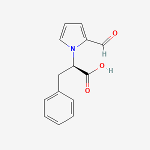 molecular formula C14H13NO3 B12854076 (R)-2-(2-Formyl-1H-pyrrol-1-yl)-3-phenylpropanoic acid 