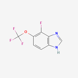 molecular formula C8H4F4N2O B12854077 4-Fluoro-5-(trifluoromethoxy)-1H-benzimidazole 