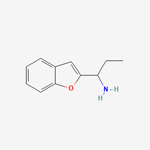 molecular formula C11H13NO B12854096 1-(Benzofuran-2-yl)propan-1-amine 