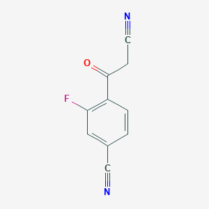 molecular formula C10H5FN2O B12854115 4-Cyano-2-fluorobenzoylacetonitrile 