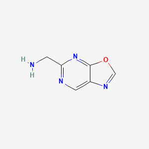 molecular formula C6H6N4O B12854123 Oxazolo[5,4-d]pyrimidine-5-methanamine 