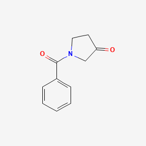 molecular formula C11H11NO2 B12854140 1-Benzoylpyrrolidin-3-one 