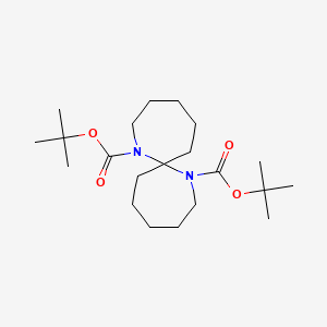 molecular formula C21H38N2O4 B12854143 Di-tert-butyl 1,8-diazaspiro[6.6]tridecane-1,8-dicarboxylate 