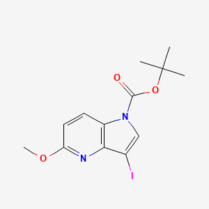 molecular formula C13H15IN2O3 B12854145 tert-Butyl 3-iodo-5-methoxy-1H-pyrrolo[3,2-b]pyridine-1-carboxylate 