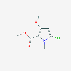 molecular formula C7H8ClNO3 B12854159 methyl 5-chloro-3-hydroxy-1-methyl-1H-pyrrole-2-carboxylate 