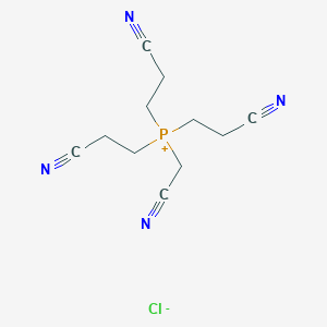 molecular formula C11H14ClN4P B12854172 Tris(2-cyanoethyl)(cyanomethyl)phosphonium chloride 