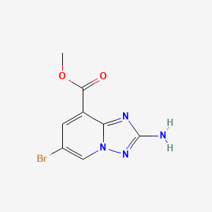 molecular formula C8H7BrN4O2 B12854257 Methyl 2-amino-6-bromo-[1,2,4]triazolo[1,5-a]pyridine-8-carboxylate 