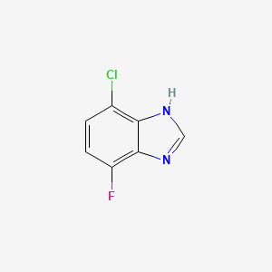 molecular formula C7H4ClFN2 B12854292 7-Chloro-4-fluoro-1H-benzimidazole 