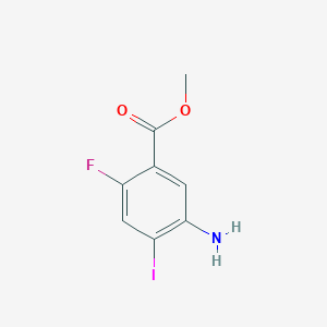 molecular formula C8H7FINO2 B12854338 Methyl 5-amino-2-fluoro-4-iodobenzoate 