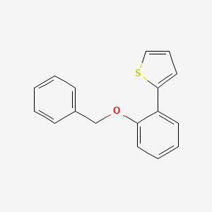 molecular formula C17H14OS B12854422 2-[2-(Benzyloxy)phenyl]thiophene 