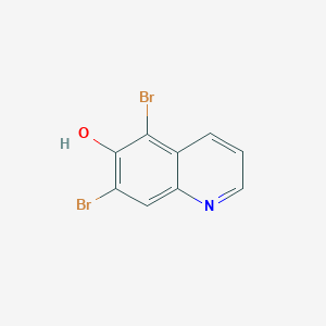 molecular formula C9H5Br2NO B12854423 5,7-Dibromo-6-quinolinol 