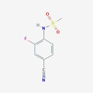 molecular formula C8H7FN2O2S B1285443 N-(4-Cyano-2-fluorophenyl)methanesulfonamide CAS No. 401909-16-8