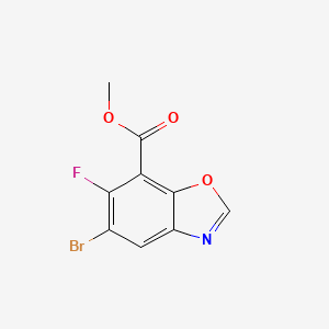 molecular formula C9H5BrFNO3 B12854435 Methyl 5-bromo-6-fluoro-1,3-benzoxazole-7-carboxylate 