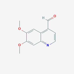 molecular formula C12H11NO3 B12854465 6,7-Dimethoxyquinoline-4-carbaldehyde 