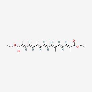 molecular formula C24H32O4 B12854497 Diethyl (2E,4E,6E,8E,10E,12E,14E)-2,6,11,15-tetramethylhexadeca-2,4,6,8,10,12,14-heptaenedioate 