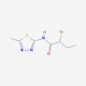 molecular formula C7H10BrN3OS B12854532 2-Bromo-N-(5-methyl-[1,3,4]thiadiazol-2-yl)-butyramide 