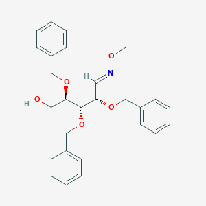 molecular formula C27H31NO5 B12854559 (2S,3S,4R,E)-2,3,4-Tris(benzyloxy)-5-hydroxypentanal O-methyl oxime 
