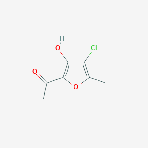 molecular formula C7H7ClO3 B12854570 1-(4-Chloro-3-hydroxy-5-methylfuran-2-yl)ethanone CAS No. 861357-60-0