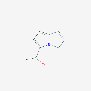 molecular formula C9H9NO B12854579 1-(3H-pyrrolizin-5-yl)ethanone 