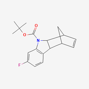 molecular formula C18H20FNO2 B12854611 tert-Butyl 7-fluoro-1,4,4a,9a-tetrahydro-9H-1,4-methanocarbazole-9-carboxylate 