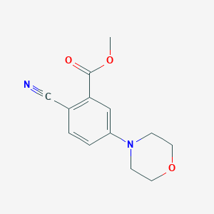 molecular formula C13H14N2O3 B12854628 Methyl 5-morpholino-2-cyanobenzoate 