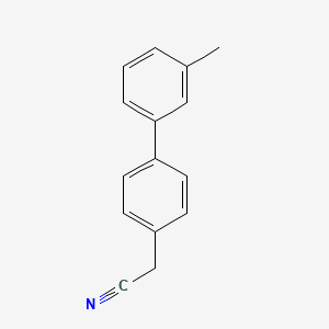 molecular formula C15H13N B12854632 (3'-Methyl[1,1'-biphenyl]-4-yl) acetonitrile 