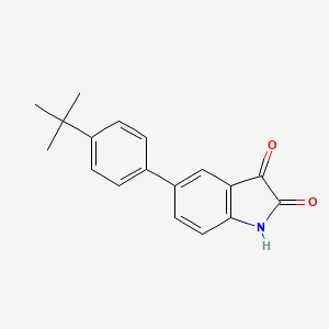 molecular formula C18H17NO2 B12854633 5-(4-Tert-butylphenyl)-1H-indole-2,3-dione 
