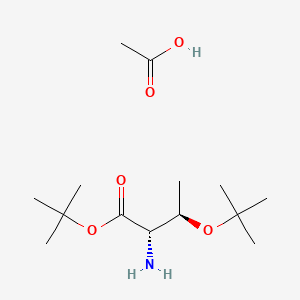 molecular formula C14H29NO5 B1285464 O-tert-Butyl-L-threonine tert-butyl ester acetate salt CAS No. 5854-77-3