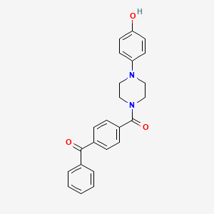 molecular formula C24H22N2O3 B12854640 [4-[4-(4-Hydroxyphenyl)piperazine-1-carbonyl]phenyl]-phenylmethanone CAS No. 854033-64-0