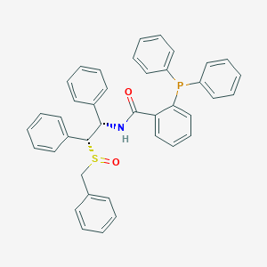 molecular formula C40H34NO2PS B12854663 N-[(1S, 2R)-1,2-diphenyl-2-[(R)-benzylsulfinyl]ethyl]-2-(diphenylphosphino)-benzamide 