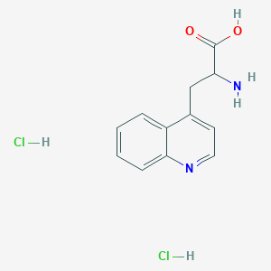 molecular formula C12H14Cl2N2O2 B1285467 2-Amino-3-quinolin-4-YL-propionic acid dihydrochloride CAS No. 1062276-08-7