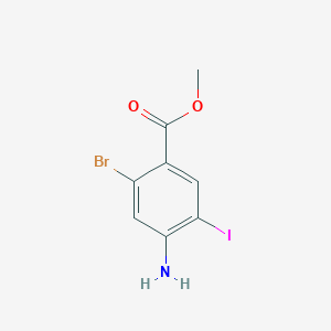 molecular formula C8H7BrINO2 B12854751 Methyl 4-amino-2-bromo-5-iodobenzoate 