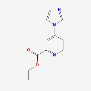 molecular formula C11H11N3O2 B12854769 Ethyl 4-(1H-imidazol-1-yl)pyridine-2-carboxylate 