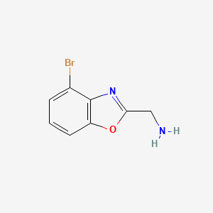molecular formula C8H7BrN2O B12854802 2-(Aminomethyl)-4-bromobenzo[d]oxazole 
