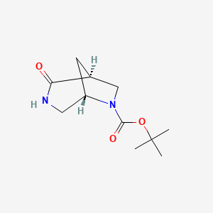 molecular formula C11H18N2O3 B12854809 tert-Butyl (1S,5S)-2-oxo-3,6-diazabicyclo[3.2.1]octane-6-carboxylate 