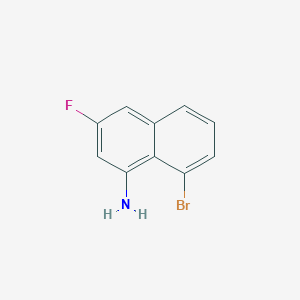 molecular formula C10H7BrFN B12854826 8-Bromo-3-fluoronaphthalen-1-amine 