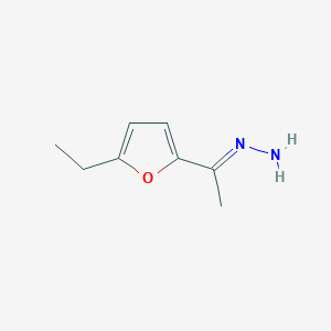 molecular formula C8H12N2O B12854830 (1-(5-Ethylfuran-2-yl)ethylidene)hydrazine 