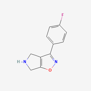 molecular formula C11H9FN2O B12854835 3-(4-Fluorophenyl)-5,6-dihydro-4H-pyrrolo[3,4-d]isoxazole 
