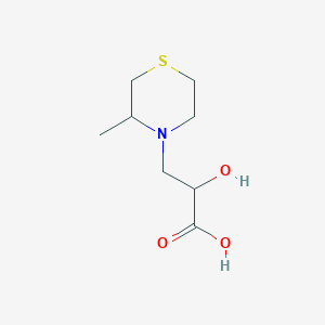 molecular formula C8H15NO3S B12854850 2-Hydroxy-3-(3-methylthiomorpholin-4-yl)propanoic acid 