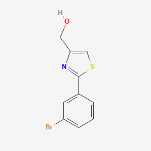 molecular formula C10H8BrNOS B1285495 (2-(3-Bromophenyl)thiazol-4-yl)methanol CAS No. 885280-57-9