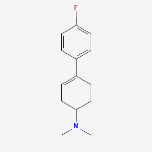molecular formula C14H18FN B12854962 N,N-Dimethyl-4-(p-fluorophenyl)-3-cyclohexen-1-ylamine CAS No. 64011-54-7