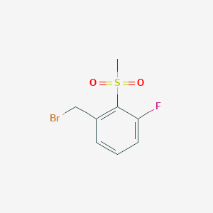 molecular formula C8H8BrFO2S B12854972 3-Fluoro-2-(methylsulphonyl)benzyl bromide 