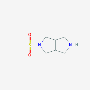 molecular formula C7H14N2O2S B12854974 2-(Methylsulfonyl)octahydropyrrolo[3,4-c]pyrrole 