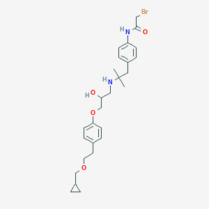 molecular formula C27H37BrN2O4 B012855 2-Bromo-N-(4-{2-[(3-{4-[2-(cyclopropylmethoxy)ethyl]phenoxy}-2-hydroxypropyl)amino]-2-methylpropyl}phenyl)acetamide CAS No. 101639-68-3