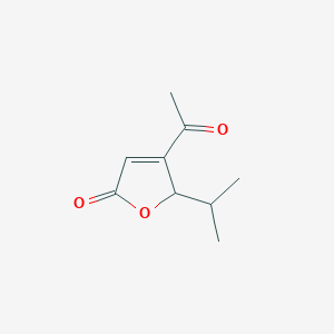 molecular formula C9H12O3 B128550 4-Acetyl-5-isopropylfuran-2(5H)-one CAS No. 153683-18-2