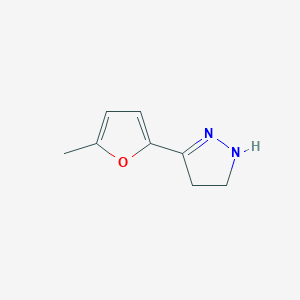 molecular formula C8H10N2O B12855032 3-(5-Methylfuran-2-yl)-4,5-dihydro-1H-pyrazole 