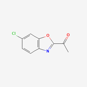 molecular formula C9H6ClNO2 B12855170 1-(6-Chlorobenzo[d]oxazol-2-yl)ethanone 