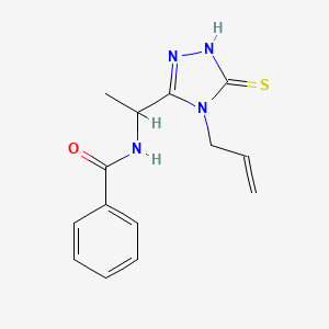 molecular formula C14H16N4OS B12855179 N-[1-(4-Allyl-5-mercapto-4H-[1,2,4]triazol-3-yl)-ethyl]-benzamide 
